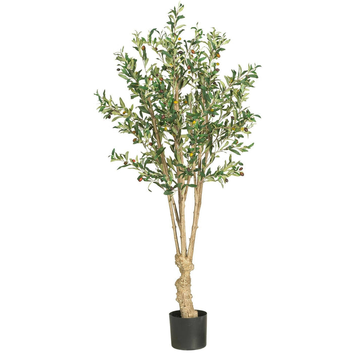 5' Olive Silk Tree by Nearly Natural