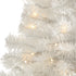 5' White Artificial Christmas Tree with 350 Bendable Branches and 150 Clear LED Lights by Nearly Natural