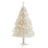 5' White Artificial Christmas Tree with 350 Bendable Branches and 150 Clear LED Lights by Nearly Natural