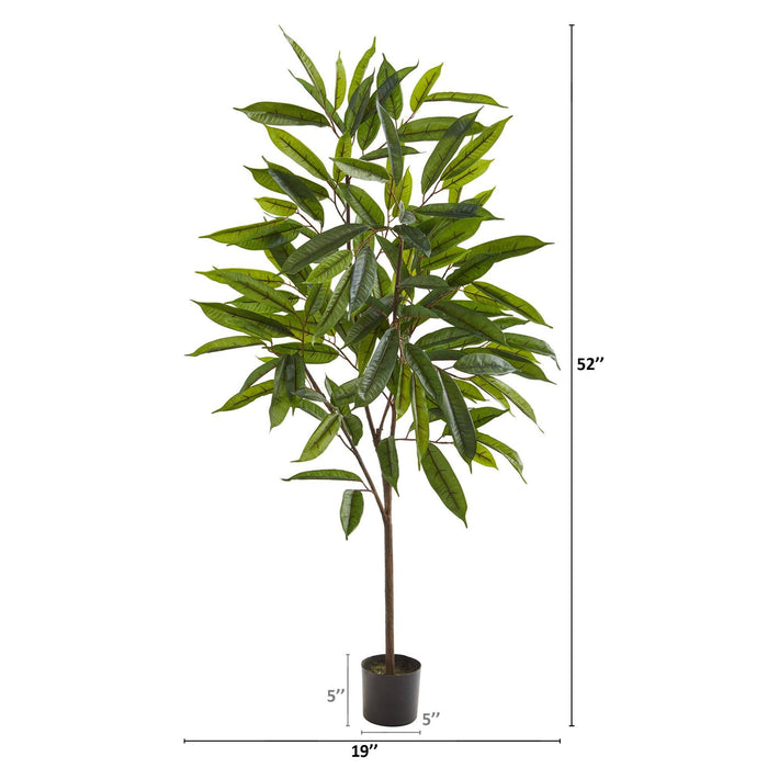 52” Long Leaf Ficus Artificial Plant by Nearly Natural