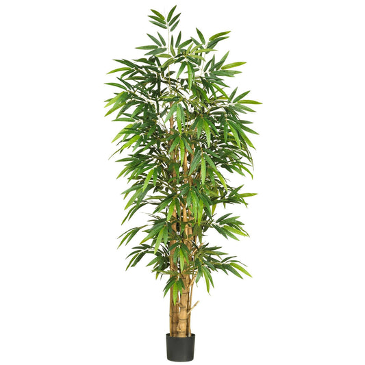6' Belly Bamboo Silk Tree by Nearly Natural
