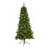 6’ Flat Back Montreal Mountain Artificial Christmas Tree with Pine Cones and Berries by Nearly Natural