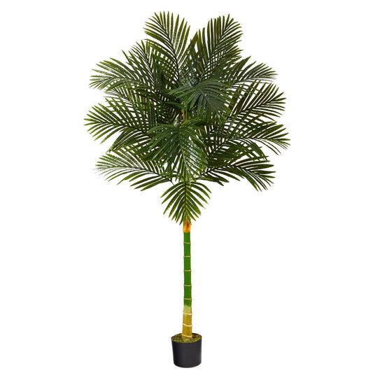 6’ Single Stalk Golden Cane Artificial Palm Tree by Nearly Natural
