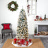 6’ Slim Flocked Montreal Fir Artificial Christmas Tree with 250 White LED Lights and 743 Branches by Nearly Natural