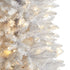 6’ Slim White Artificial Christmas Tree with 250 Warm White LED Lights and 743 Bendable Branches by Nearly Natural