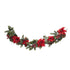 60 Poinsettia & Berry Garland by Nearly Natural