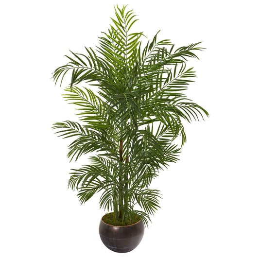66” Areca Palm Artificial Tree in Planter (Indoor/Outdoor) by Nearly Natural