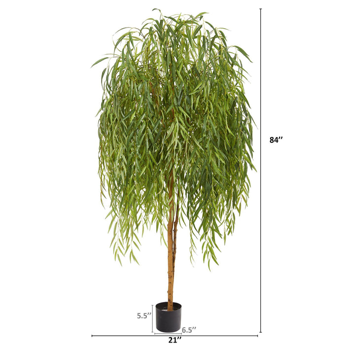 7’ Willow Artificial Tree by Nearly Natural