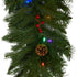 9' x 12” Hanging Icicle Artificial Christmas Garland with 50 Multicolored LED Lights, Berries and Pine Cones by Nearly Natural