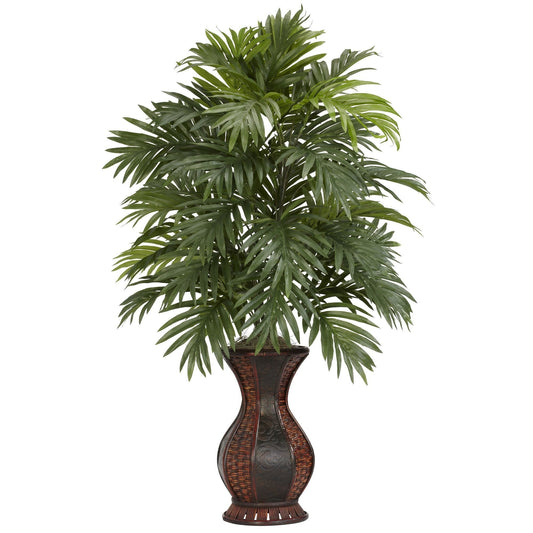 Areca Palm w/Urn Silk Plant by Nearly Natural