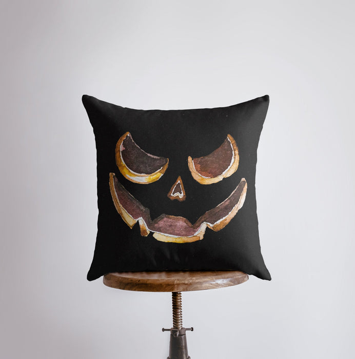 Jack O Lantern Dark Pillow Cover | Fall Décor | Halloween Pillows | Halloween Décor | Fall Throw Pillows | Cute Throw Pillows by UniikPillows