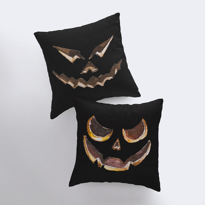 Jack O Lantern Dark Pillow Cover | Fall Décor | Halloween Pillows | Halloween Décor | Fall Throw Pillows | Cute Throw Pillows by UniikPillows