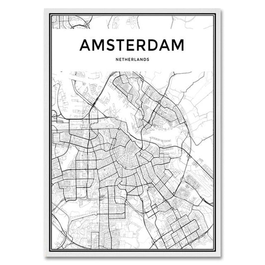 City Map Wall Art by Living Simply House