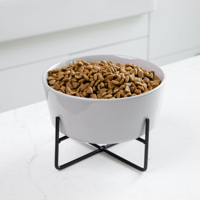 Simple Solid Dog Bowl Stand by Waggo
