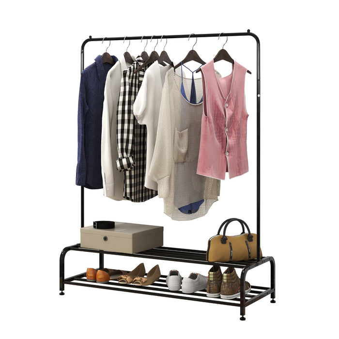 Garment Clothing Rack with Shelves by Blak Hom