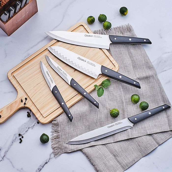 15 Piece Kitchen Knife Sets with Wood Block by Blak Hom