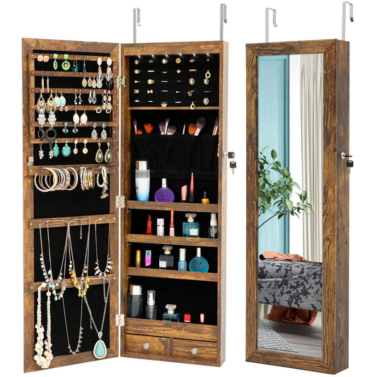 Jewelry Storage Mirror Cabinet With LED Lights by Blak Hom