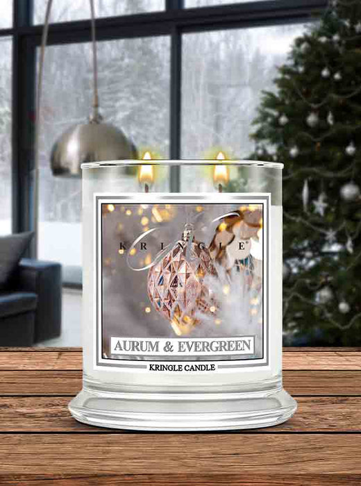 Aurum & Evergreen | Soy Candle by Kringle Candle Company