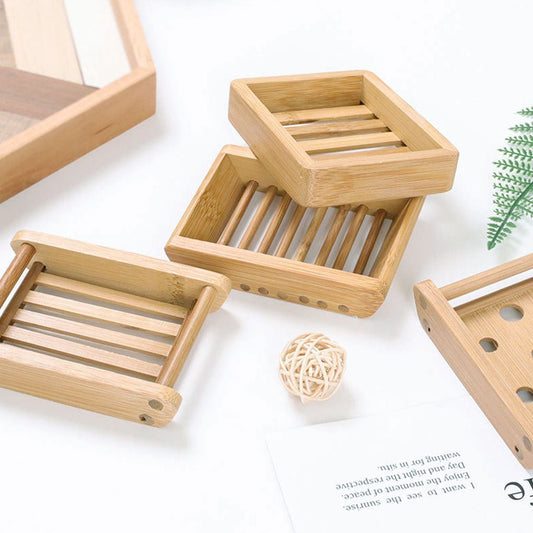 Natural Bamboo Soap Dish Tray by Living Simply House