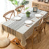 Plaid Linen Tablecloth with Tassels by Living Simply House