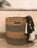 Savar Hamper Basket with Handle - Black by KORISSA