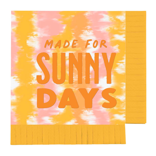 More On Sunny Days Fringe Party/Beverage/Cocktail Napkins | 5" Square by The Bullish Store
