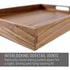 20 x 20 Inch Square Walnut Wood Serving and Coffee Table Tray with Handles by Virginia Boys Kitchens